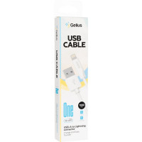 Кабель USB Gelius One GP-UC117 Lightning 1m (12W) White