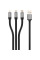 Кабель USB Gelius Squid GP-UC102 3in1 MicroUSB/Lightning/Type-C 1м (12W) Black