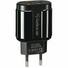 Мережевий зарядний пристрій Gelius Avangard GP-HC06 2USB 2.4A 12W Black
