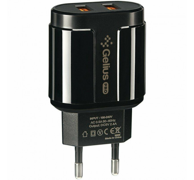 Мережевий зарядний пристрій Gelius X-Duo GP-HC014 USB+Type-C QC3.0/PD20W Black