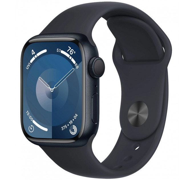 Apple Watch Series 9 GPS 41mm Midnight Aluminium with Midnight Sport Band M/L (MR8X3)