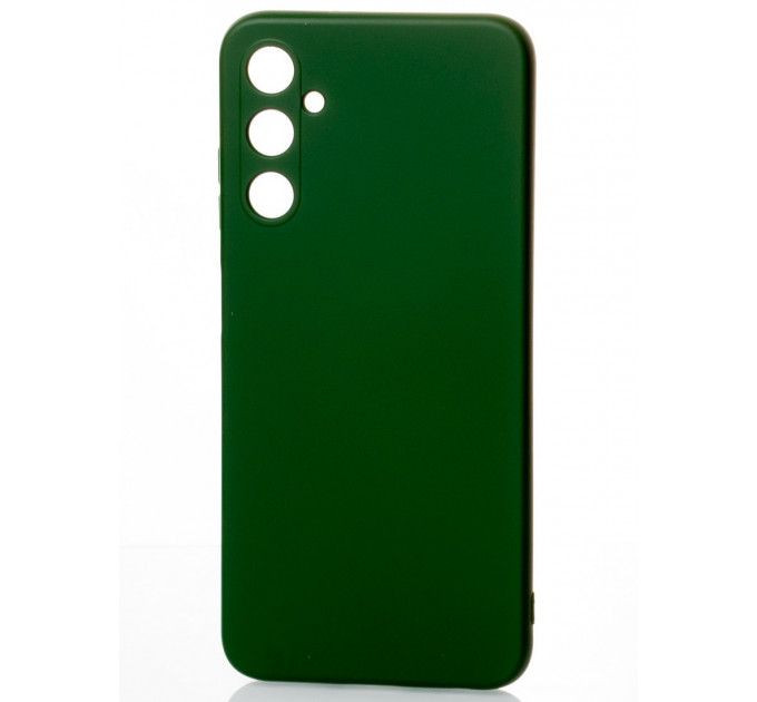 Силиконовая накладка Soft Silicone Case для Samsung A14 2023 A145 Dark Green