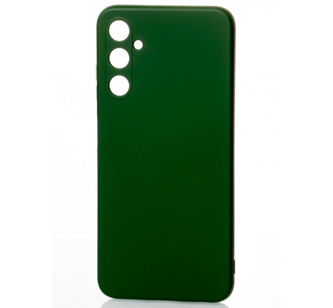 Силиконовая накладка Soft Silicone Case для Samsung A34 2023 A345 Dark Green