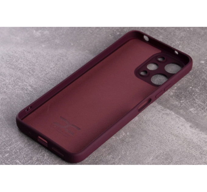 Силиконовая накладка Soft Silicone Case для Xiaomi Redmi 12 Burgundy