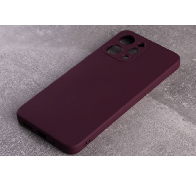 Силиконовая накладка Soft Silicone Case для Xiaomi Redmi 12 Burgundy