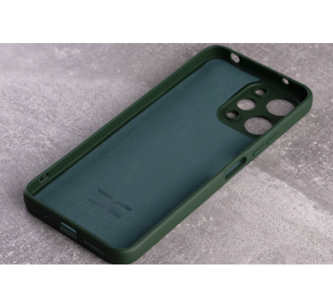 Силиконовая накладка Soft Silicone Case для Xiaomi Redmi 12 Dark Green