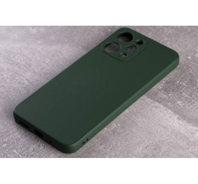 Силиконовая накладка Soft Silicone Case для Xiaomi Redmi 12 Dark Green