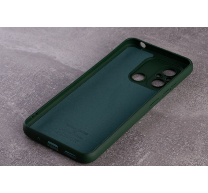 Силіконова накладка Soft Silicone Case для Xiaomi Redmi 12C Dark Green