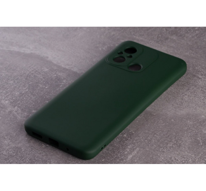 Силиконовая накладка Soft Silicone Case для Xiaomi Redmi 12C Dark Green