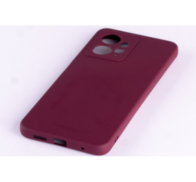 Силиконовая накладка Soft Silicone Case для Xiaomi Redmi Note 12 4G Burgundy