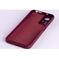 Силиконовая накладка Soft Silicone Case для Xiaomi Redmi Note 12S Burgundy