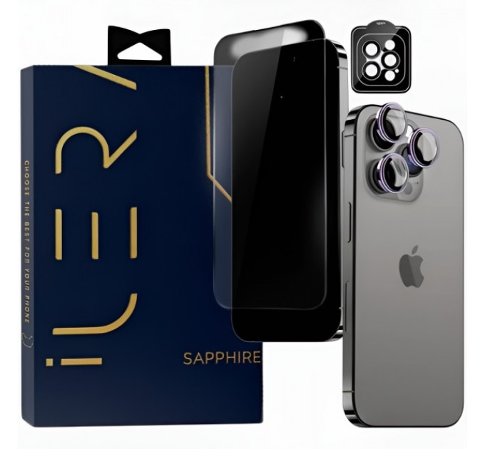 Захисне скло iLera Premium Sapphire Ultra + Corning Glass iPhone 15 Pro