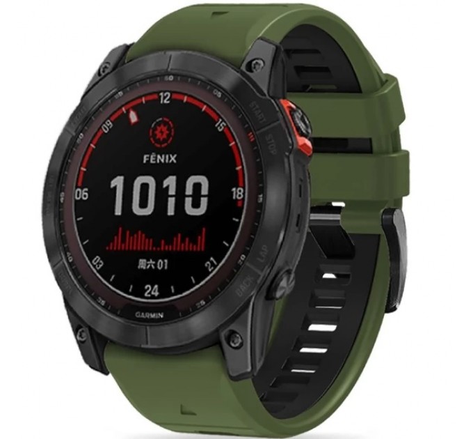 Ремешок Tech-Protect IconBand Pro для Garmin Fenix 3 | 5X | 3HR | 5X Plus | 6X | 6X Pro | 7X Army Green Black (9319456605112)