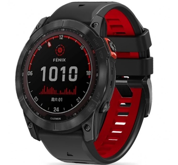 Ремінець Tech-Protect IconBand Pro для Garmin Fenix 3 | 5X | 3HR | 5X Plus | 6X | 6X Pro | 7X Black Red (9319456605082)