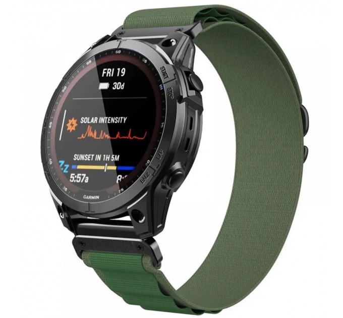 Ремінець Tech-Protect Nylon Pro для Garmin Fenix 5 | 6 | 6 Pro | 7 Military Green (9319456607734)