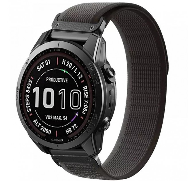 Ремешок Tech-Protect Nylon для Garmin Fenix 5 | 6 | 6 Pro | 7 Black Orange (9319456606751)