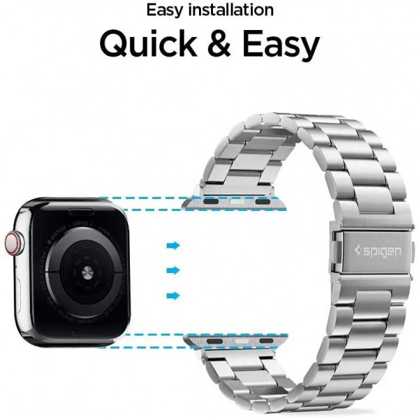 Ремінець Spigen Modern Fit для Apple Watch 42/44/45/49mm Silver (062MP25404)