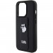 Чехол Karl Lagerfeld Gripstand Saffiano Choupette Pins для iPhone 15 Pro Max Black (KLHCP15XGSACHPK)