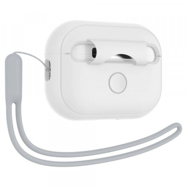 Чохол Spigen для AirPods Pro 2/1 Silicon Fit Strap White/Grey (ACS05811)