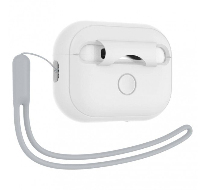 Чехол Spigen для AirPods Pro 2/1 Silicon Fit Strap White/Grey (ACS05811)