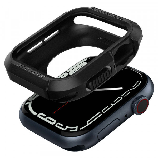 Чехол Spigen для Apple Watch 40/41mm Rugged Armor Black (061CS24480)