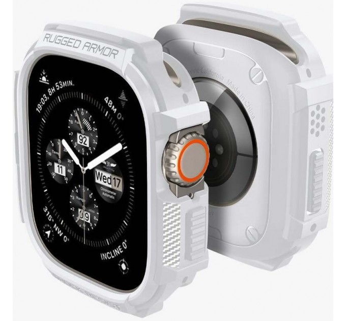 Чехол Spigen Rugged Armor для Apple Watch Ultra 2/1 49mm White (ACS07384)