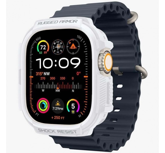 Чохол Spigen Rugged Armor для Apple Watch Ultra 2/1 49mm White (ACS07384)