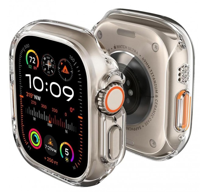 Чохол Spigen Thin Fit для Apple Watch Ultra 2/1 49mm Crystal Clear (ACS05917)