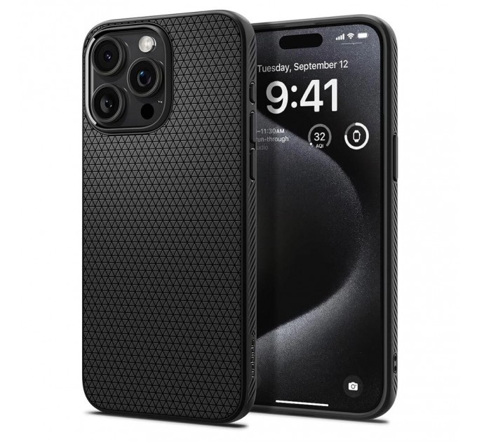 Чехол Spigen Liquid Air для iPhone 15 Pro Max Matte Black (ACS06562)