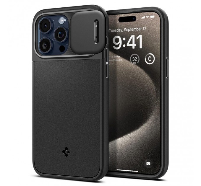 Чехол Spigen Optik Armor для iPhone 15 Pro Max with MagSafe Black (ACS06599)