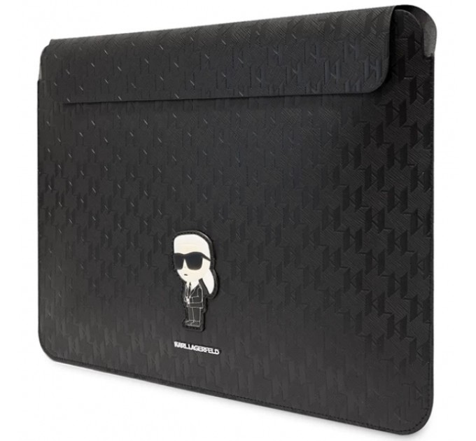 Чехол Karl Lagerfeld Saffiano Monogram Ikonik для MacBook 16" Black (KLCS16SAKHPKK)