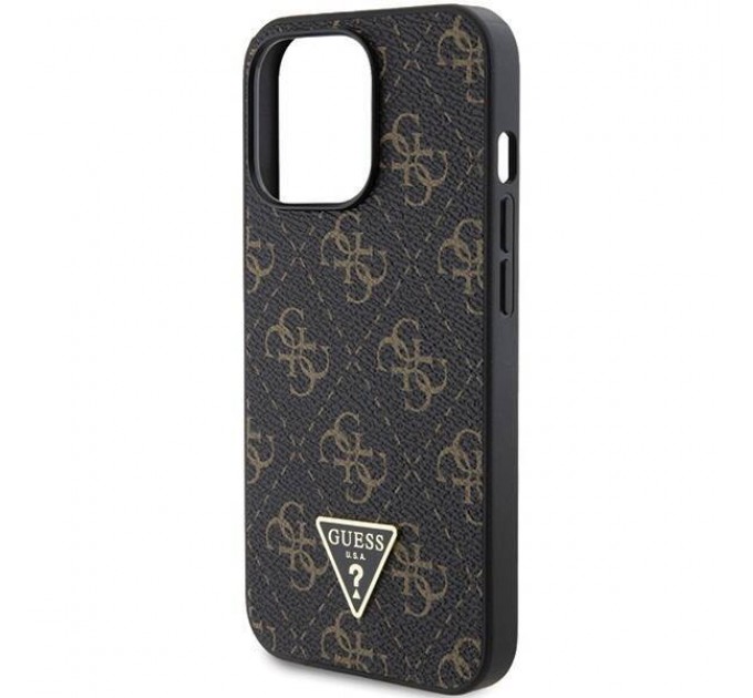Чехол Guess 4G Triangle Metal Logo для iPhone 14 Pro Black (GUHCP14LPG4GPK)