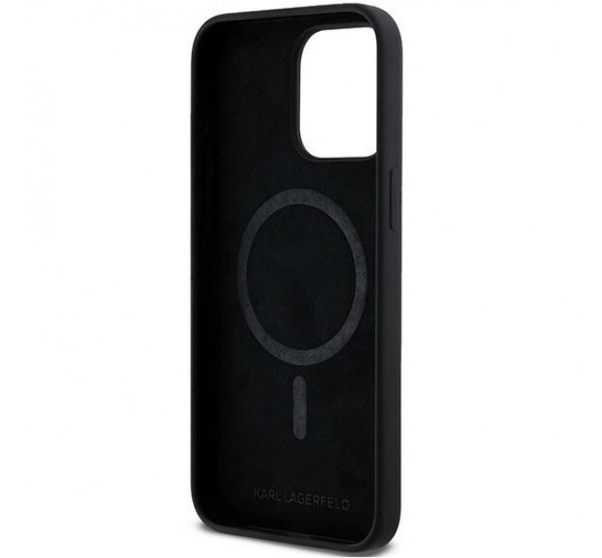 Чехол Karl Lagerfeld Silicone Choupette Head для iPhone 15 Pro Max Black with MagSafe (KLHMP15XSCHPPLK)