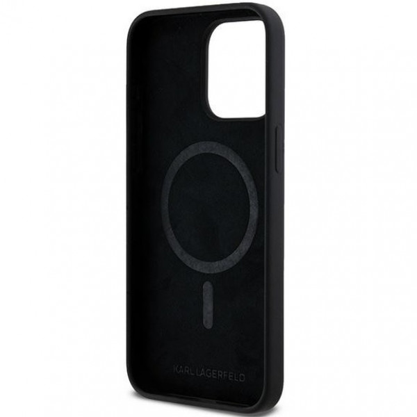 Чехол Karl Lagerfeld Silicone Choupette Head для iPhone 15 Pro Black with MagSafe (KLHMP15LSCHPPLK)