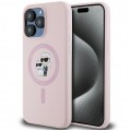 Чехол Karl Lagerfeld Silicone Karl & Choupette Ring для iPhone 15 Pro Pink with MagSafe (KLHMP15LSCMKCRHP)