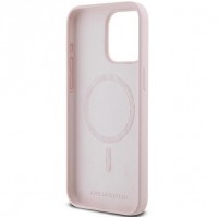 Чохол Karl Lagerfeld Silicone Karl & Choupette Ring для iPhone 15 Pro Max Pink with MagSafe (KLHMP15XSCMKCRHP)