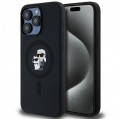 Чехол Karl Lagerfeld Silicone Karl & Choupette Ring для iPhone 15 Pro Max Black with MagSafe (KLHMP15XSCMKCRHK)