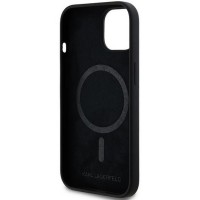 Чохол Karl Lagerfeld Silicone Karl & Choupette Head для iPhone 15 Pro Max Black with MagSafe (KLHMP15XSKCHPPLK)