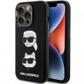 Чехол Karl Lagerfeld Silicone Karl & Choupette Head для iPhone 15 Pro Black (KLHCP15LSDHKCNK)