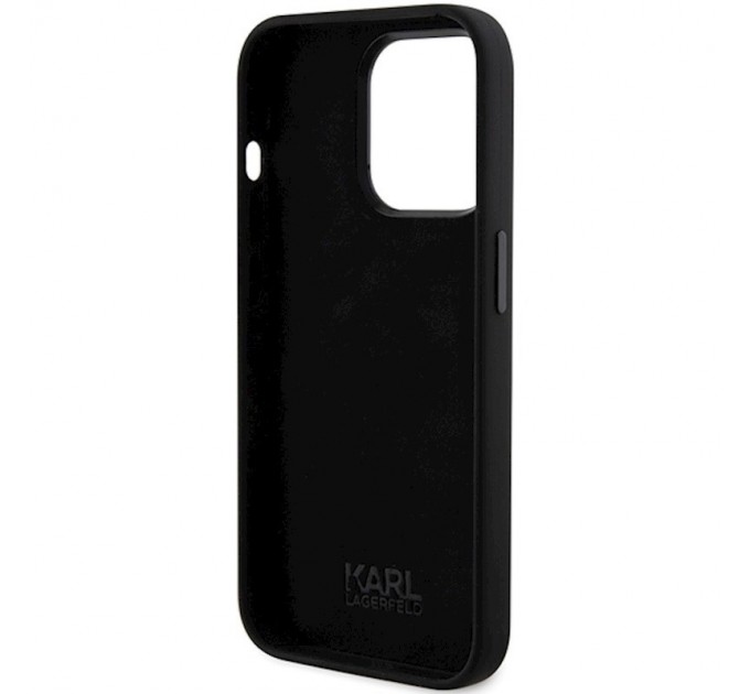 Чехол Karl Lagerfeld Silicone Karl & Choupette Head для iPhone 15 Pro Black (KLHCP15LSDHKCNK)