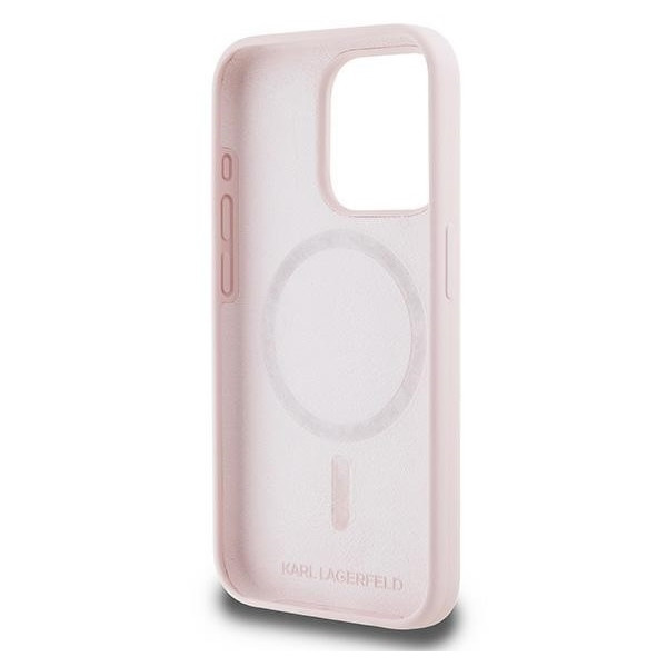 Чехол Karl Lagerfeld Silicone Karl & Choupette Head для iPhone 15|14|13 Pink with MagSafe (KLHMP15SSKCHPPLP)