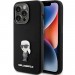 Чехол Karl Lagerfeld Silicone Ikonik Metal Pin для iPhone 15 Pro Max Black (KLHCP15XSMHKNPK)