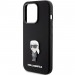 Чехол Karl Lagerfeld Silicone Ikonik Metal Pin для iPhone 15|14|13 Black (KLHCP15SSMHKNPK)