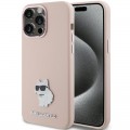 Чехол Karl Lagerfeld Silicone Choupette Metal Pin для iPhone 15 Pro Max Pink (KLHCP15XSMHCNPP)