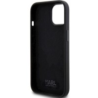 Чохол Karl Lagerfeld Silicone Choupette Metal Pin для iPhone 15 Pro Max Black (KLHCP15XSMHCNPK)