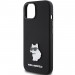 Чехол Karl Lagerfeld Silicone Choupette Metal Pin для iPhone 15 Pro Black (KLHCP15LSMHCNPK)