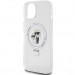 Чехол Karl Lagerfeld Ring Stand Karl & Choupettte для iPhone 15|14|13 White with MagSafe (KLHMP14SHMRSKCH)