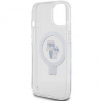 Чохол Karl Lagerfeld Ring Stand Karl & Choupettte для iPhone 15|14|13 White with MagSafe (KLHMP14SHMRSKCH)