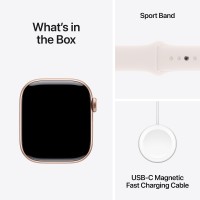 Смарт-годинник Apple Watch Series 10 GPS 42mm Rose Gold Aluminium Case with Light Blush Sport Band - S/M (MWWH3QH/A)