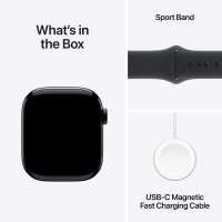 Смарт-годинник Apple Watch Series 10 GPS 42mm Jet Black Aluminium Case with Black Sport Band - S/M (MWWE3QH/A)